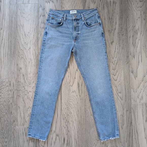 Agolde Willow Light Wash Tapered Midrise Jeans - Picture 2 of 9